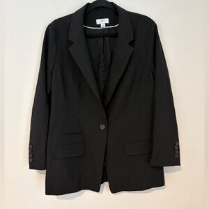 Ann Taylor Loft Women’s Black Blazer Wool Officewear Business Casual Size 12